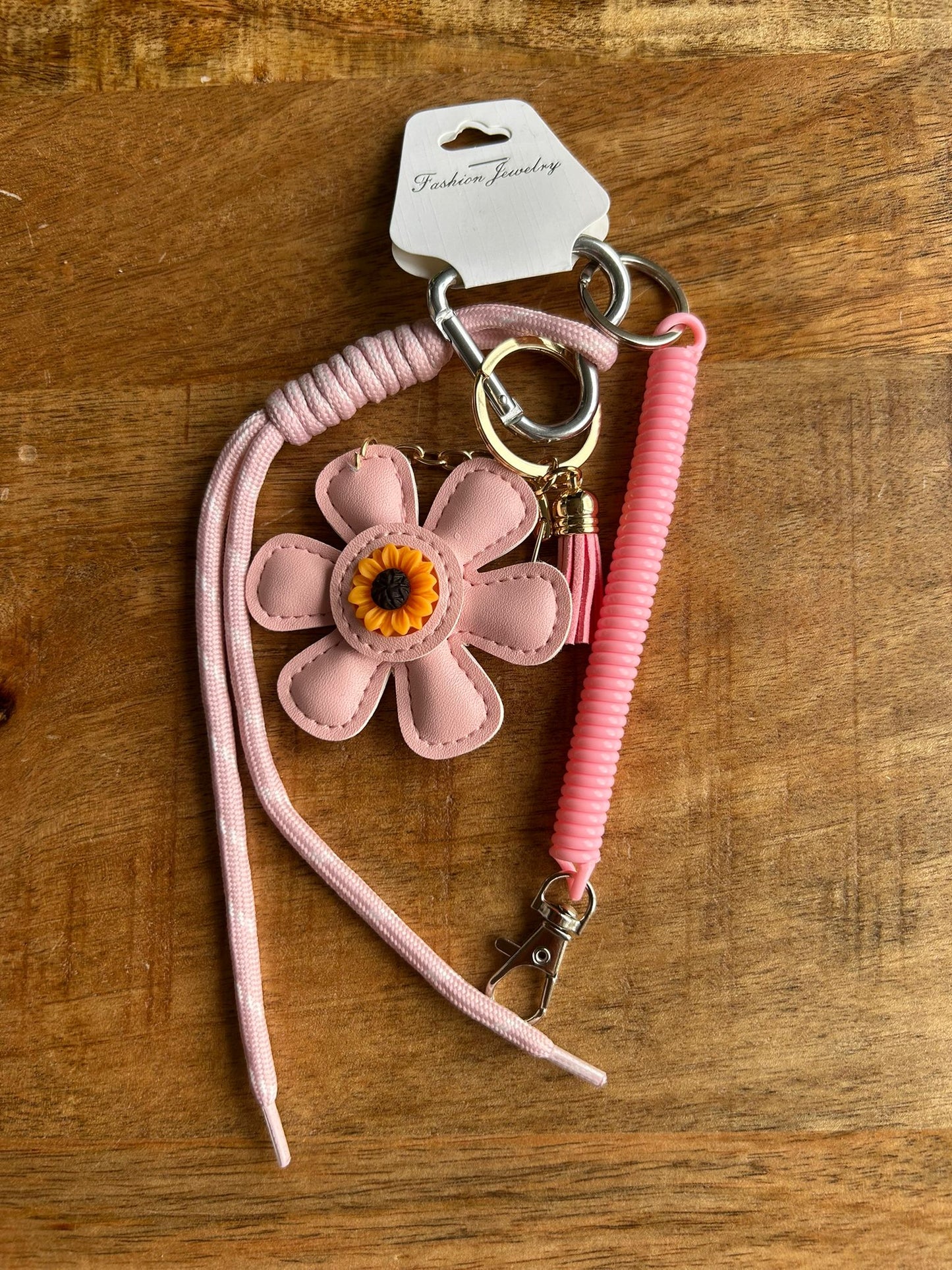 Sleutelhanger Bloem Roze