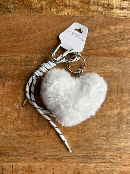 Sleutelhanger Hartje Wit